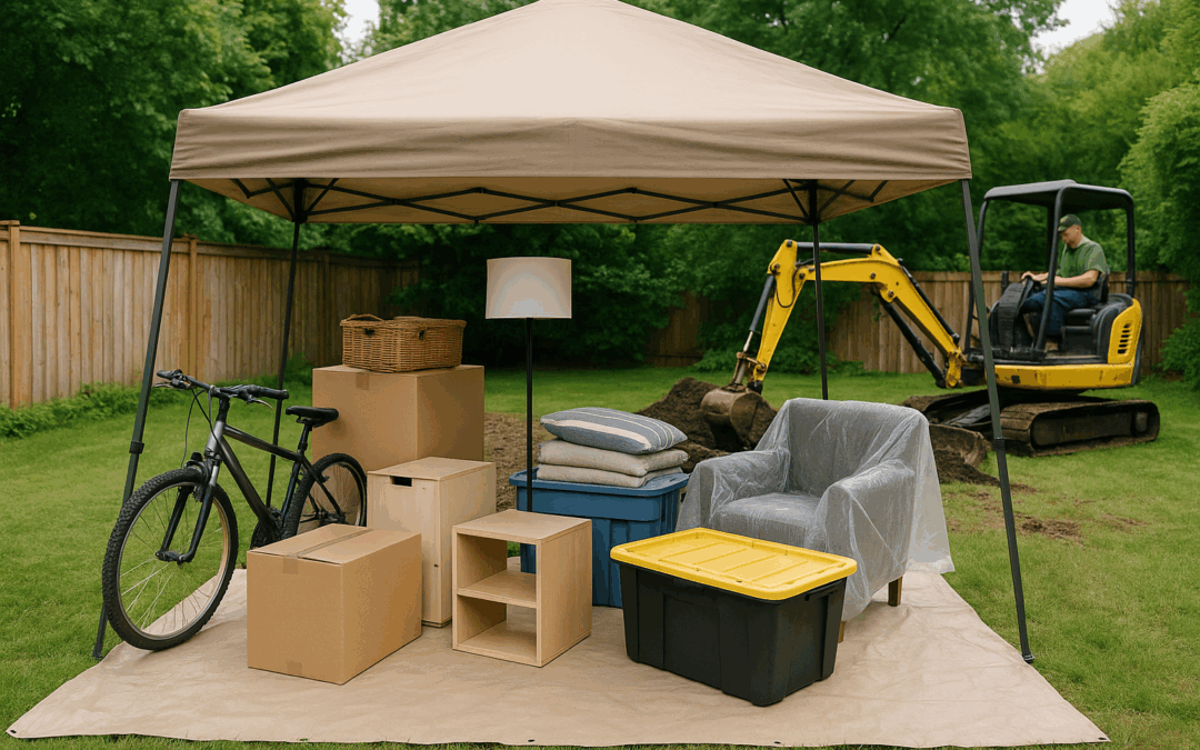 Temporary Storage During Landscaping Projects: Keep Items Mud-Free