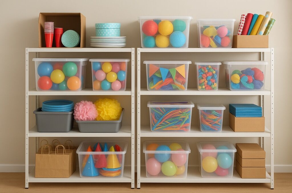 Storing Party Supplies and Decorations for Event Planners
