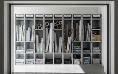 Organizing Promotional Banners and Marketing Materials in a Storage Unit