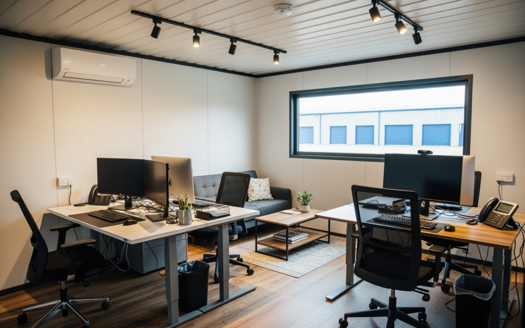 Converting Container Storage for Use as Temporary Offices for Expanding Teams