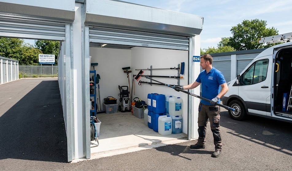 Window Cleaners: Seasonal Equipment and Chemical Storage